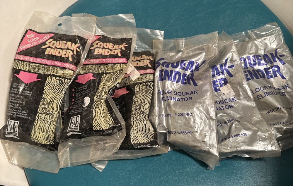 6 Squeak Ender Sub-Floor Problem Solver Eliminates Floor Squeaks New Old Stock
