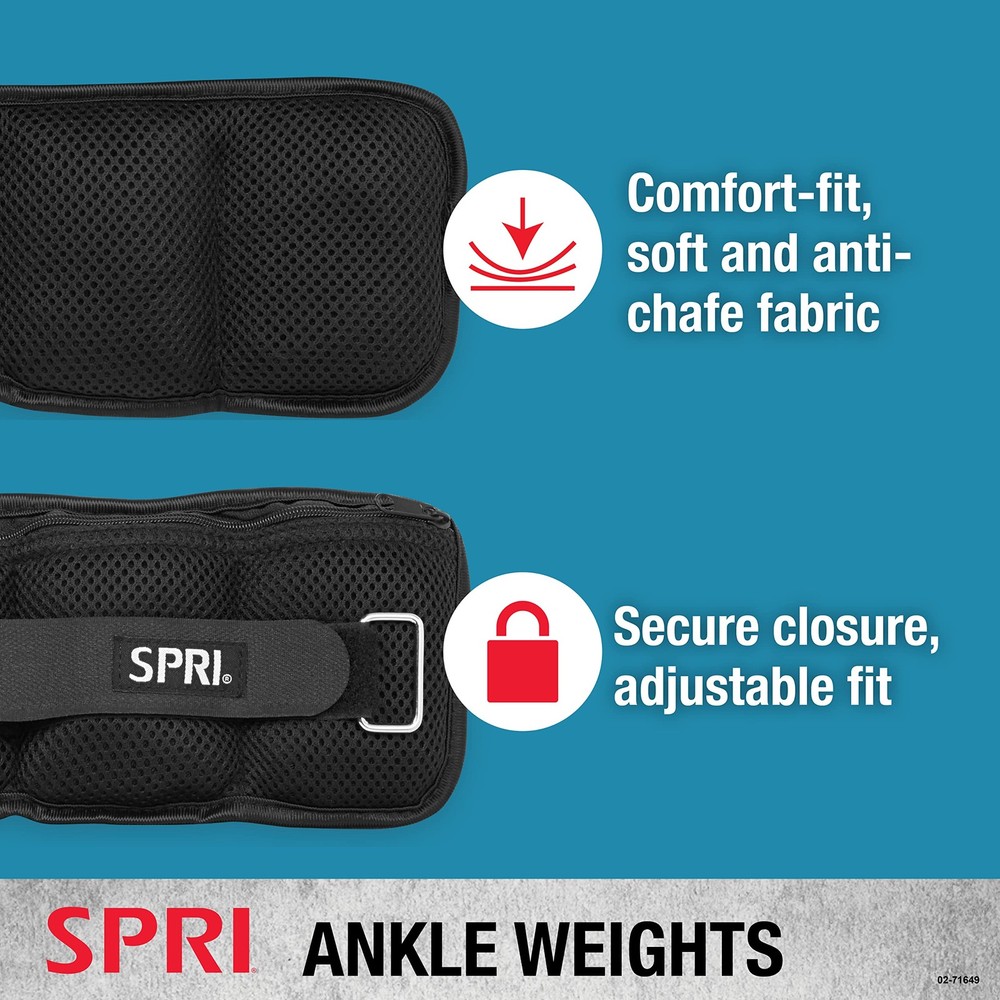Adjustable Ankle Weights - Walking Weights for Strength Training Exercises, R...