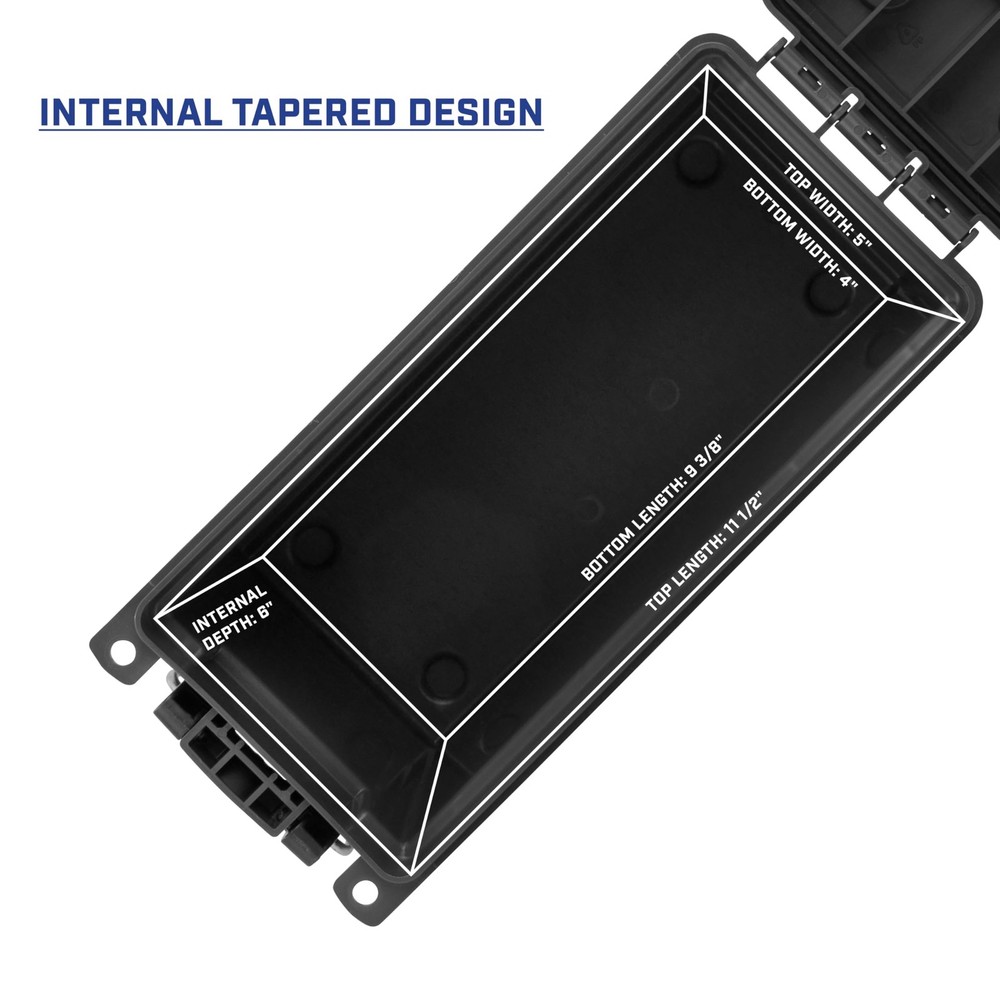 Sheffield 12629 Ammo Storage Box, Stackable .30 Cal Standard Single, Black