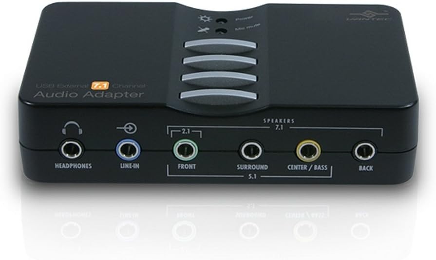 USB External 7.1 Channel Audio Adapter Black