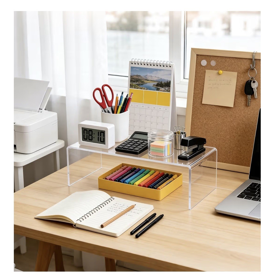 3 Pcs Large Acrylic clear Display Riser Set Shelf Showcase Fixtures 12,11,10.5