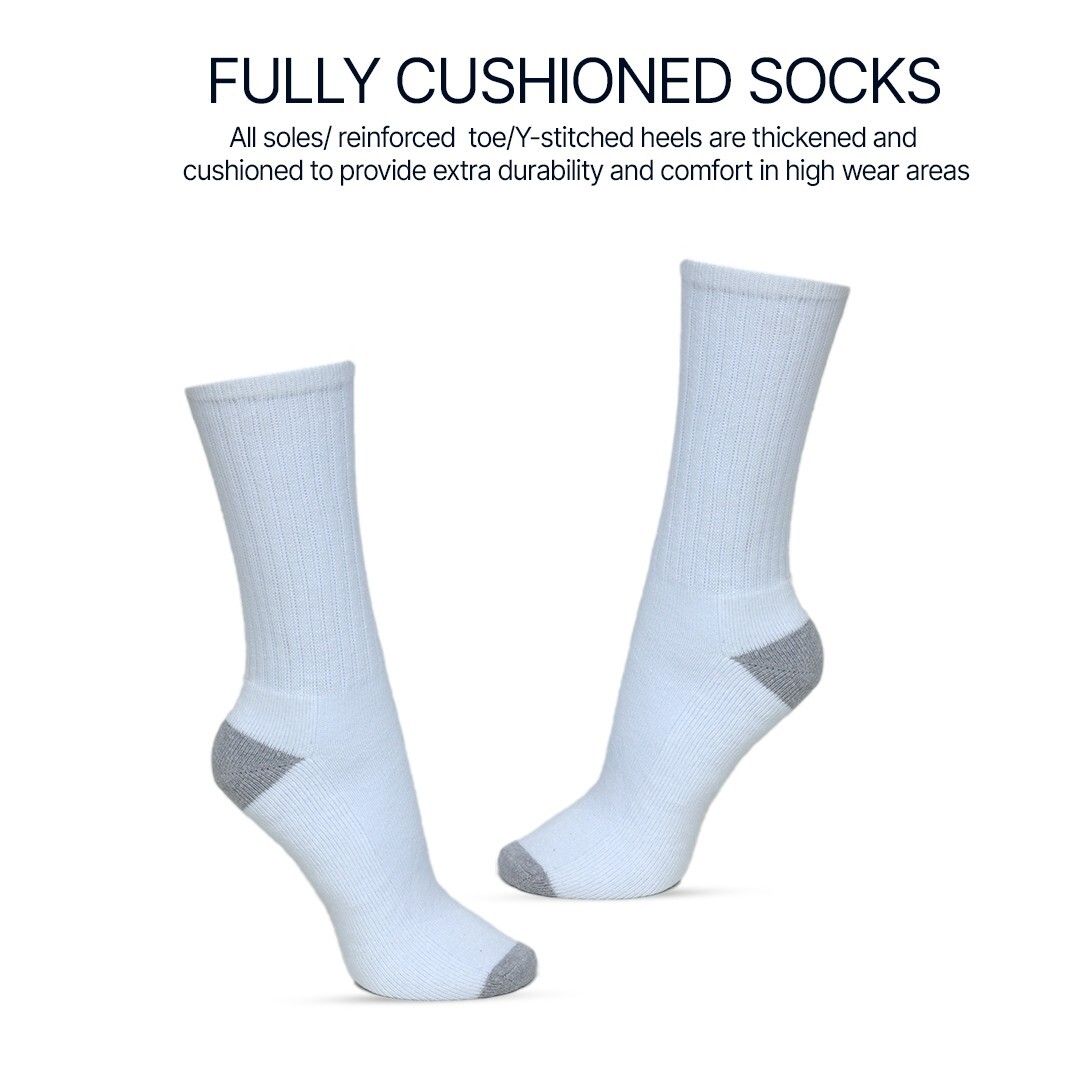 3-12 Pairs Mens Solid Cotton Sports Athletic Work Crew Ankle Socks Size 9-13