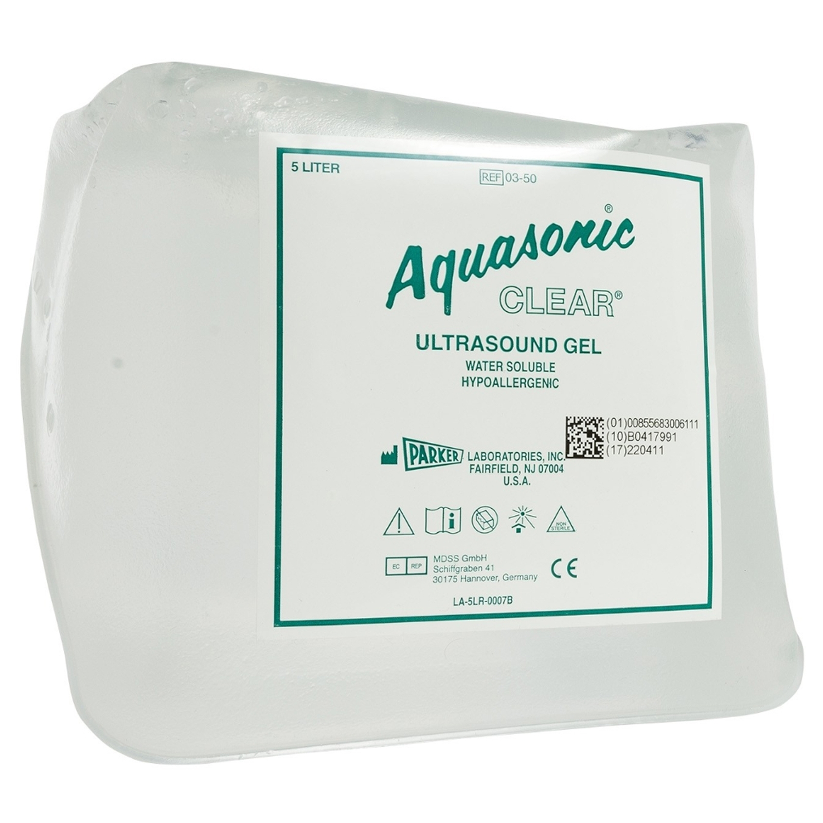 Aquasonic Clear Ultrasound Gel Clear 5 Liter Jar 03-50 (1 per Box)