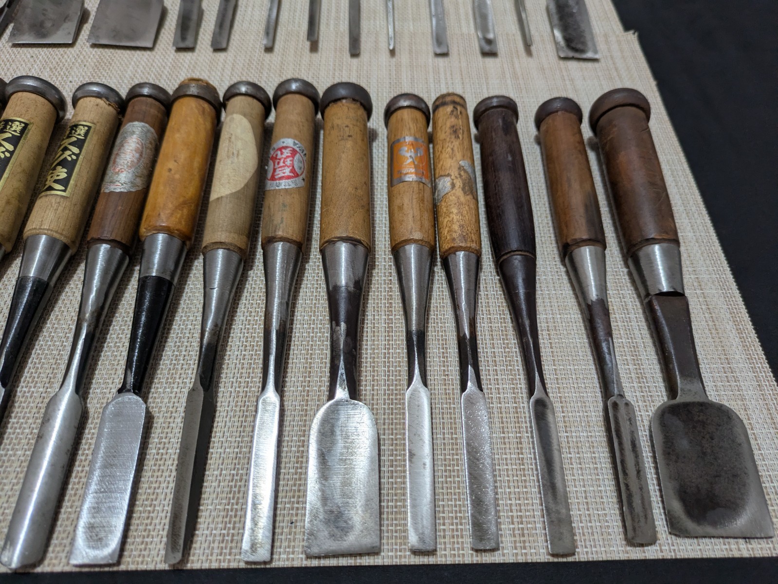 Japanese Chisel Nomi Carpenter Tool Set of 44 Hand Tool wood working R3376