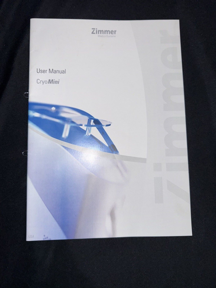 Zimmer CryoMini User Manual