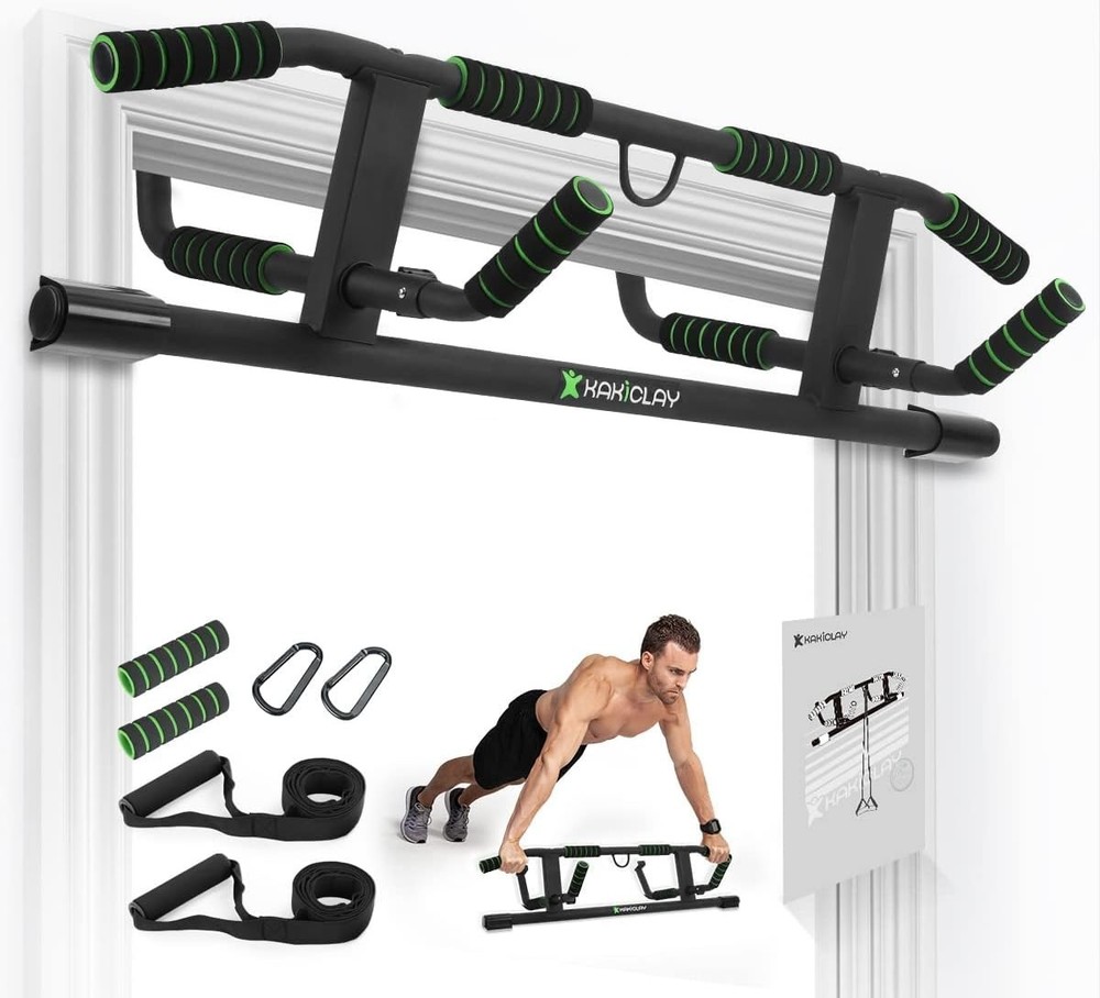 2026 Upgrade Multi-Grip Pull Up Bar with Smart Larger Hooks Technology - USA Ori