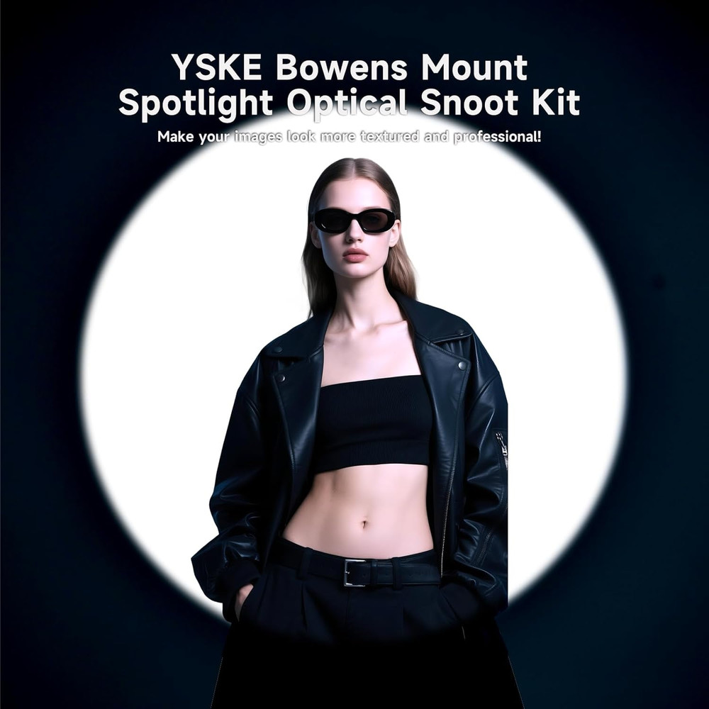 Professional Optical Snoot Attachment - Bowens Mount Spotlight Projector with 35