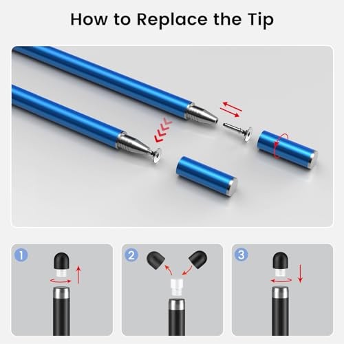 Stylus Pens for Touchscreens, 2-in-1 High Sensitivity&Precision 4 Pack