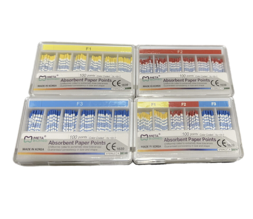 Meta Biomed Endodontic Gutta Percha Points Length Marked (All sizes) Bx/60 point