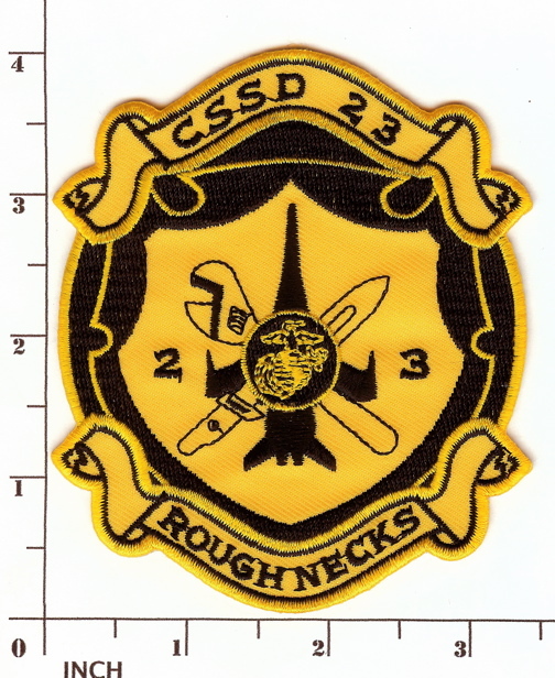 USMC CSSD-23 Roughnecks ! PATCH ! Combat Service Support Detachment-23 ! Marines