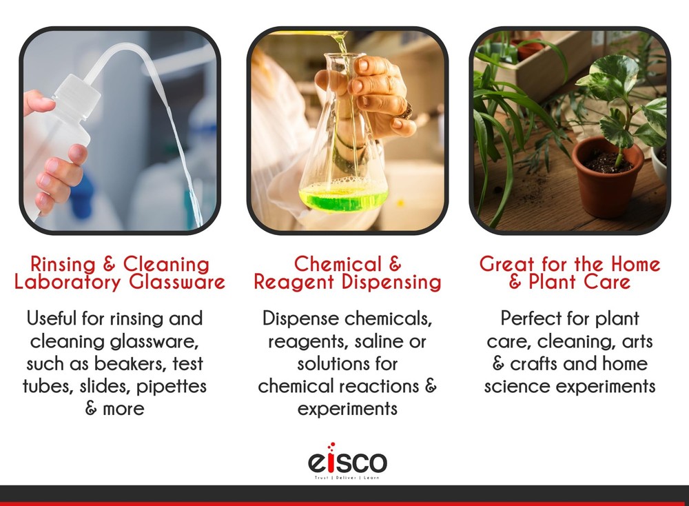 Wash Bottle, 500ml - Low Density Polyethylene - Translucent, Unbreakable - Sc...