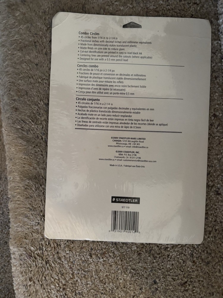 Staedtler Circle Template Standard 977 110