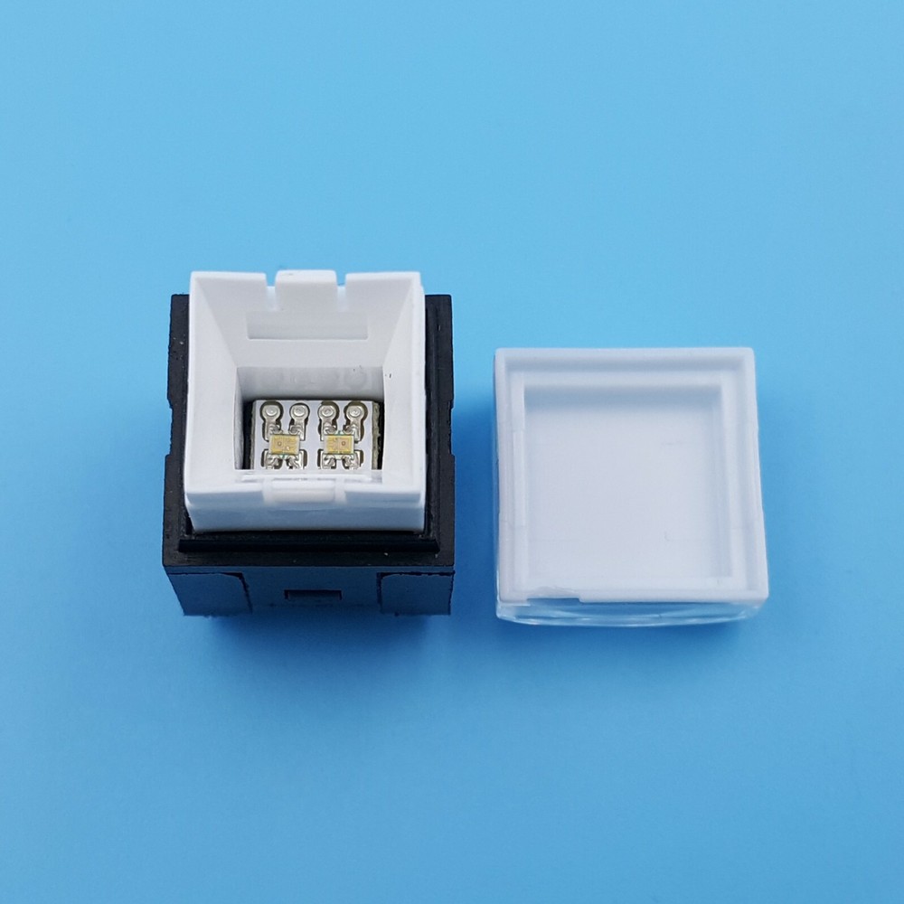 PB06-B Square 15*15mm RGB LED SPST Momentary Video Processor Push Button Switch