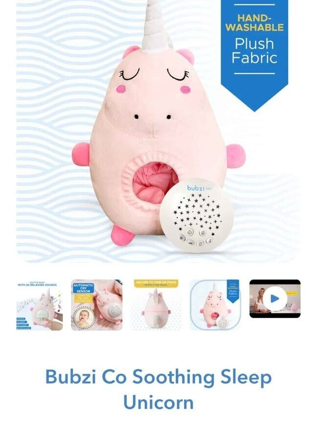 Unicorn Baby Sound Machine Night Light Projector