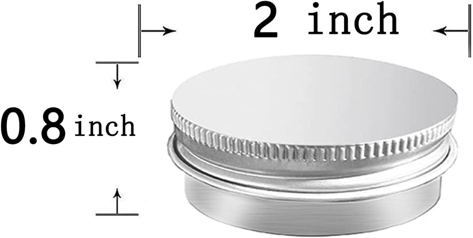 1oz 30ml Aluminum Tin Container Screw Top Metal Storage Jar