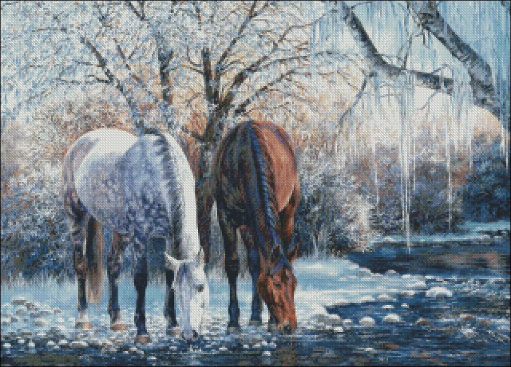 Winter's Beauty - Chart Counted Cross Stitch Patterns Needlework DIY DMC Color