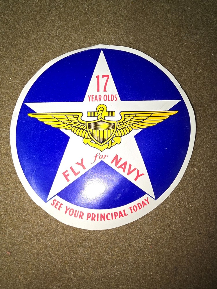 WWII US Navy Recruitment Decal