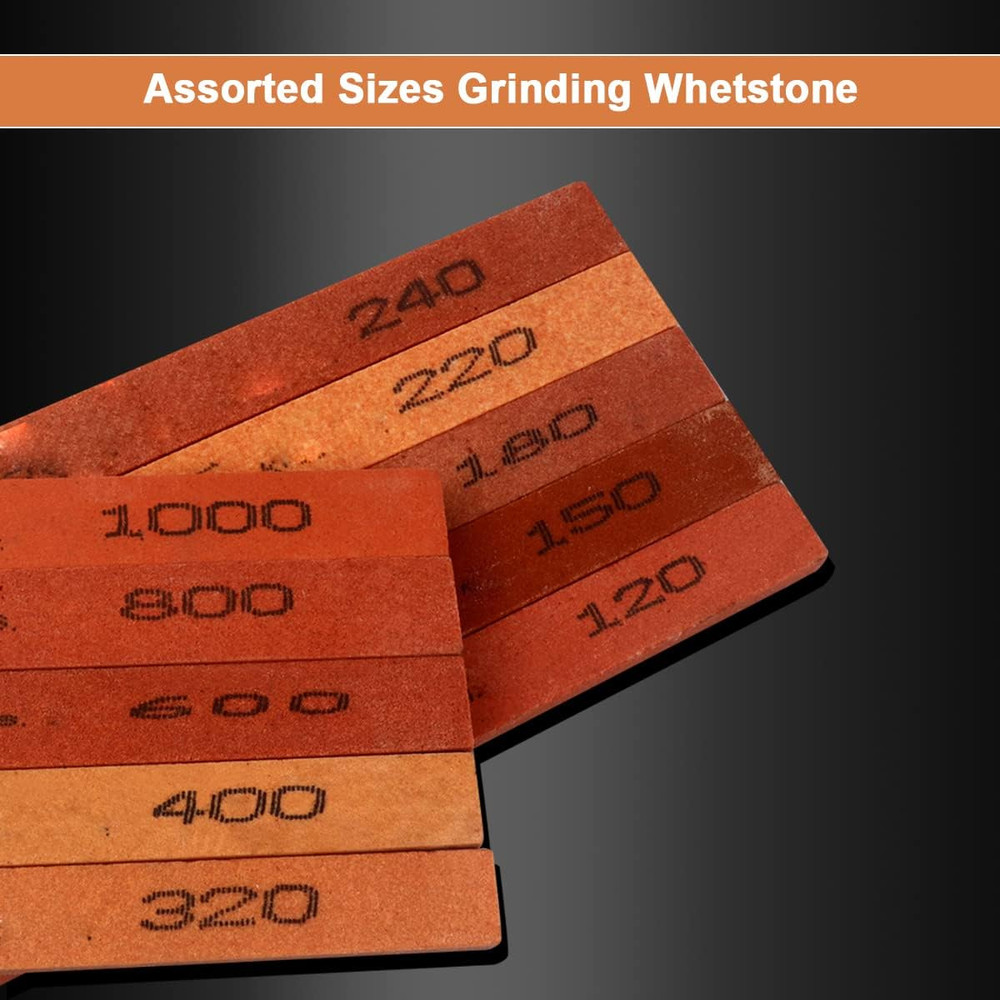 10Pcs Sharpening Stone Set10 Grit Assorted Sizes Whetstone Sharpener Polishing