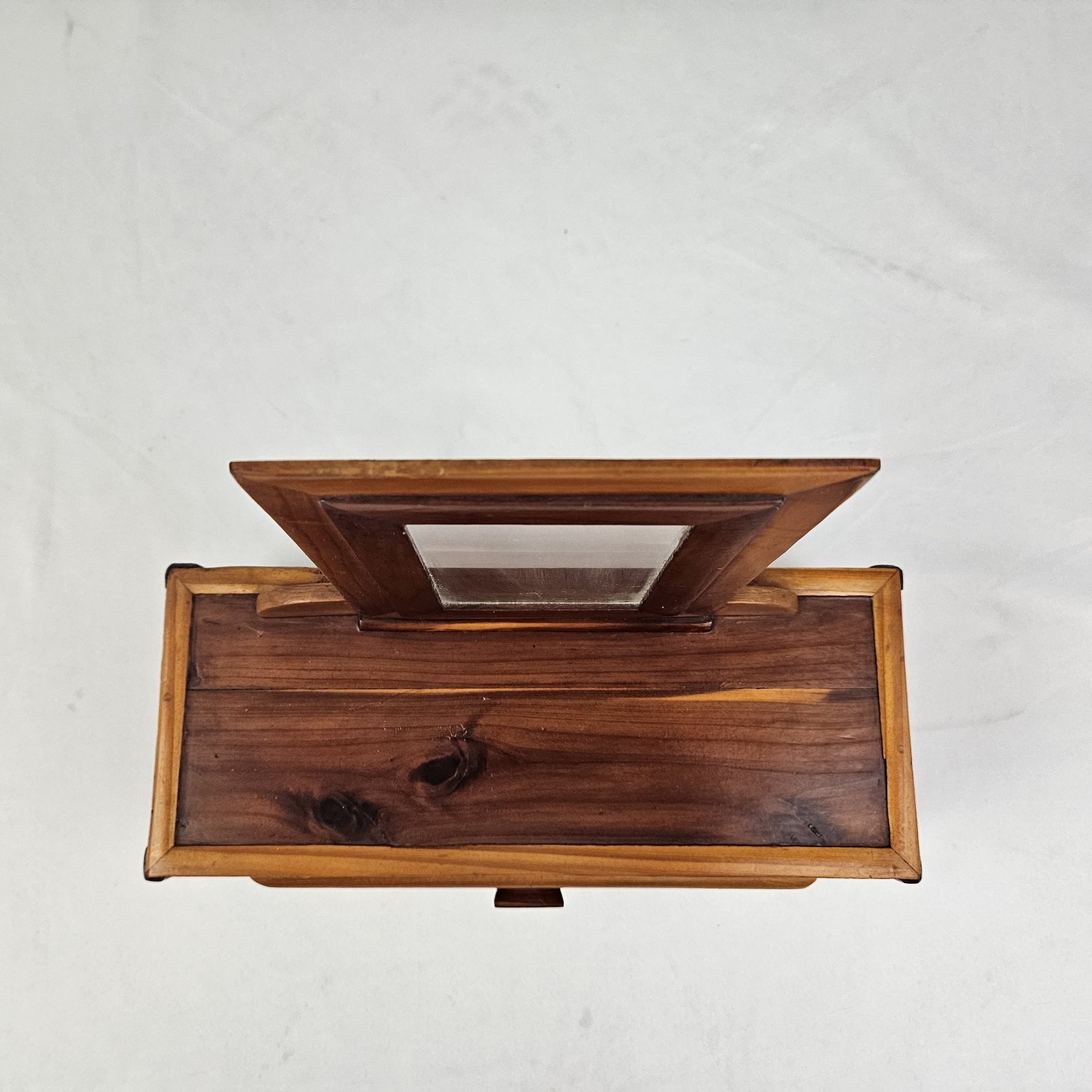 Vintage Salesman Sample Dresser Jewelry Box Mid-Century Cedar Wood Doll Size