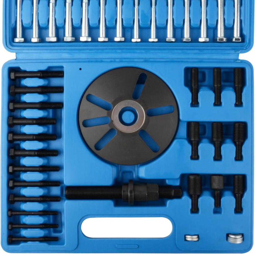 Harmonic Balancer Puller Installer Tool Kit Crankshaft Pulley Steering Wheel Set