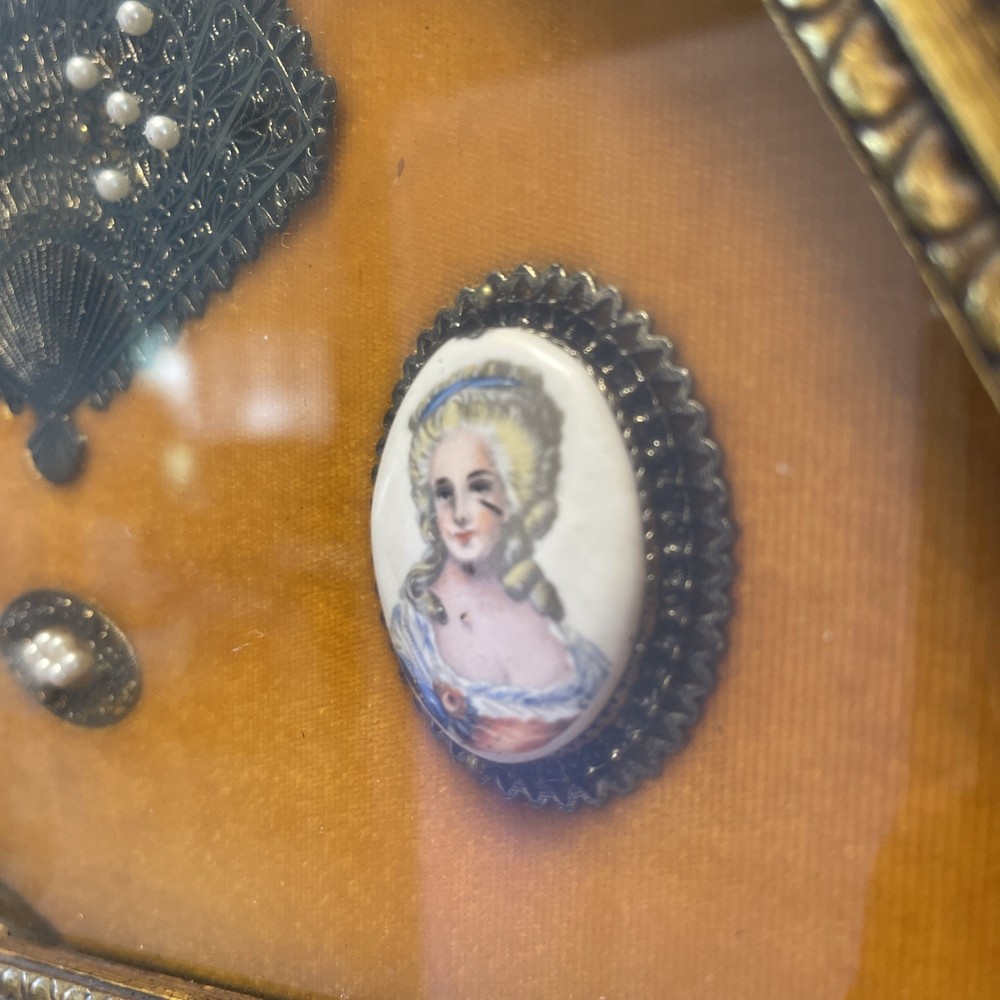 Victorian Style Fan Shaped Shadow Box Frame