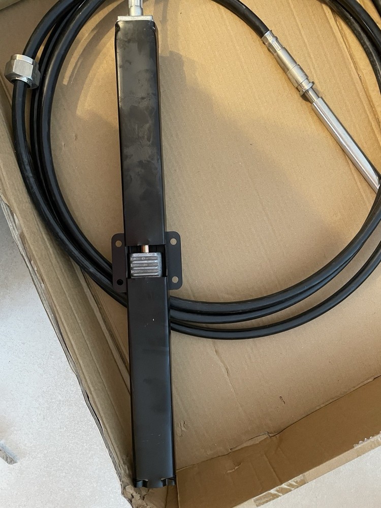Boat Steering Cable SSC13416 Rack Pinion Mechanical 16ft Back Mount Single Cable