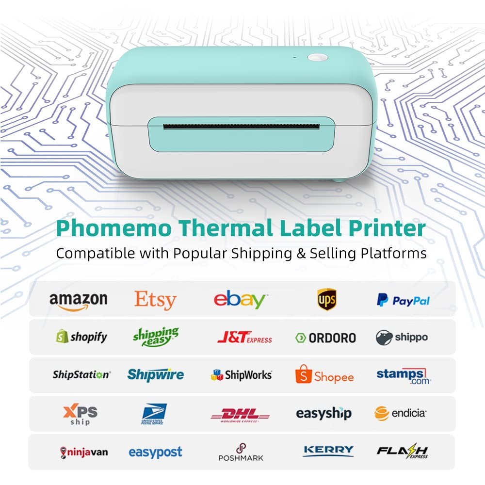 Thermal Label Printer Shipping Barcode Printer USB Connect for UPS USPS FedEx