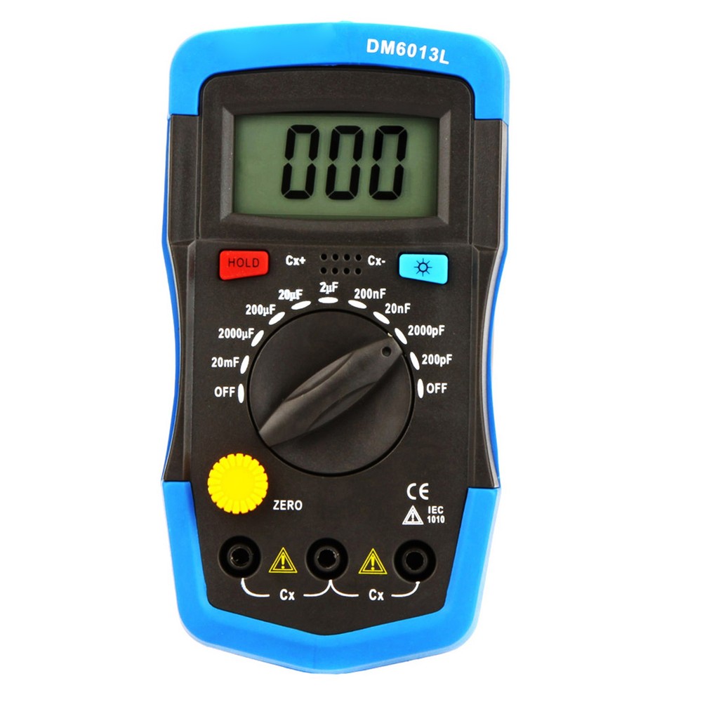 DM6013L Handheld Digital Capacitance Meter Capacitor W/ LCD Backlight P0G4