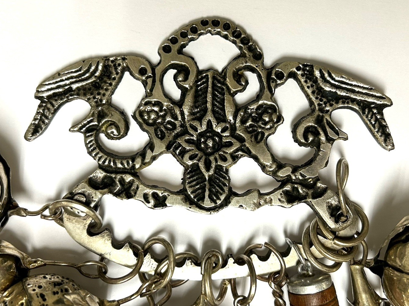 Vintage Brazilian Penca de Balangandãs – Silver Hanging Amulet 10 Charms