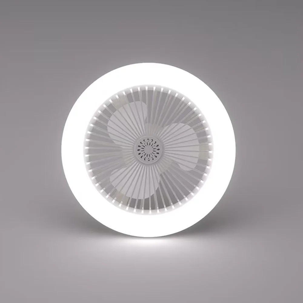 Fan For E27 Socket Light With Remote Ceiling Fan Adjustable Smart LED 3Speed AC