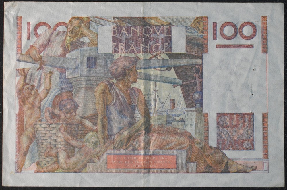 France P128d 100 Francs VF