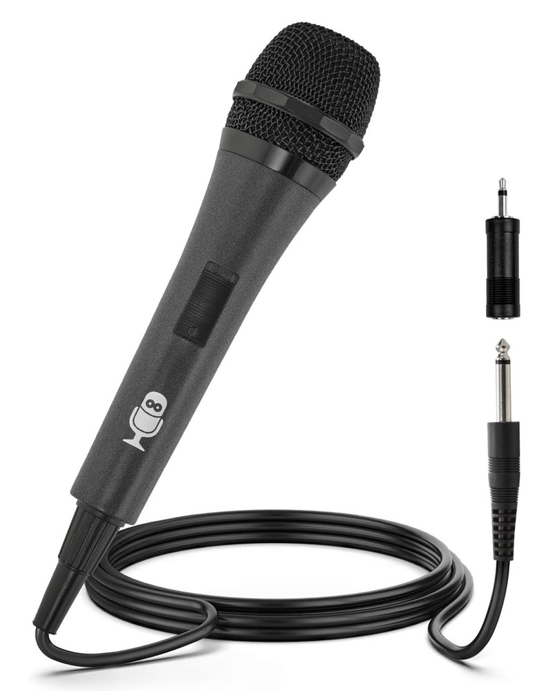 Wired Karaoke Microphone - Unidirectional Dynamic Mic for Singing & Parties