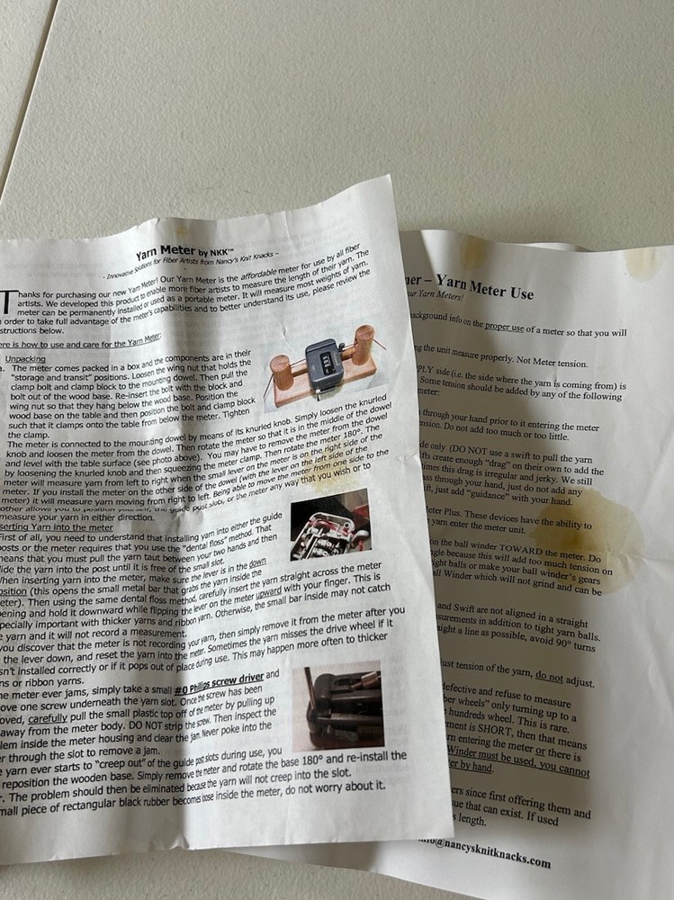 Yarn Meter Measuring Tool