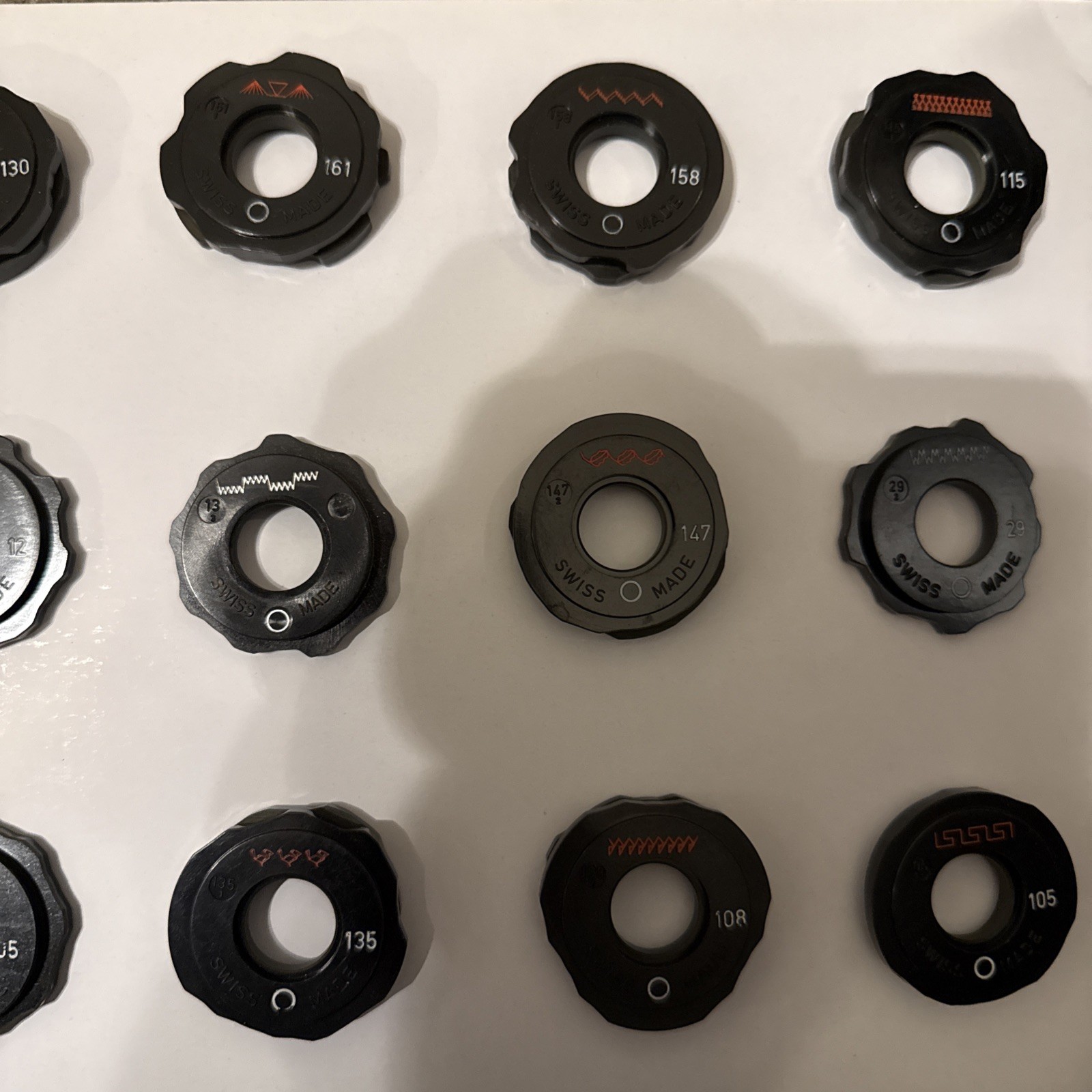 15 Vintage Elna SUPERMATIC Swiss Made Sewing Stitch Pattern Disc Cams