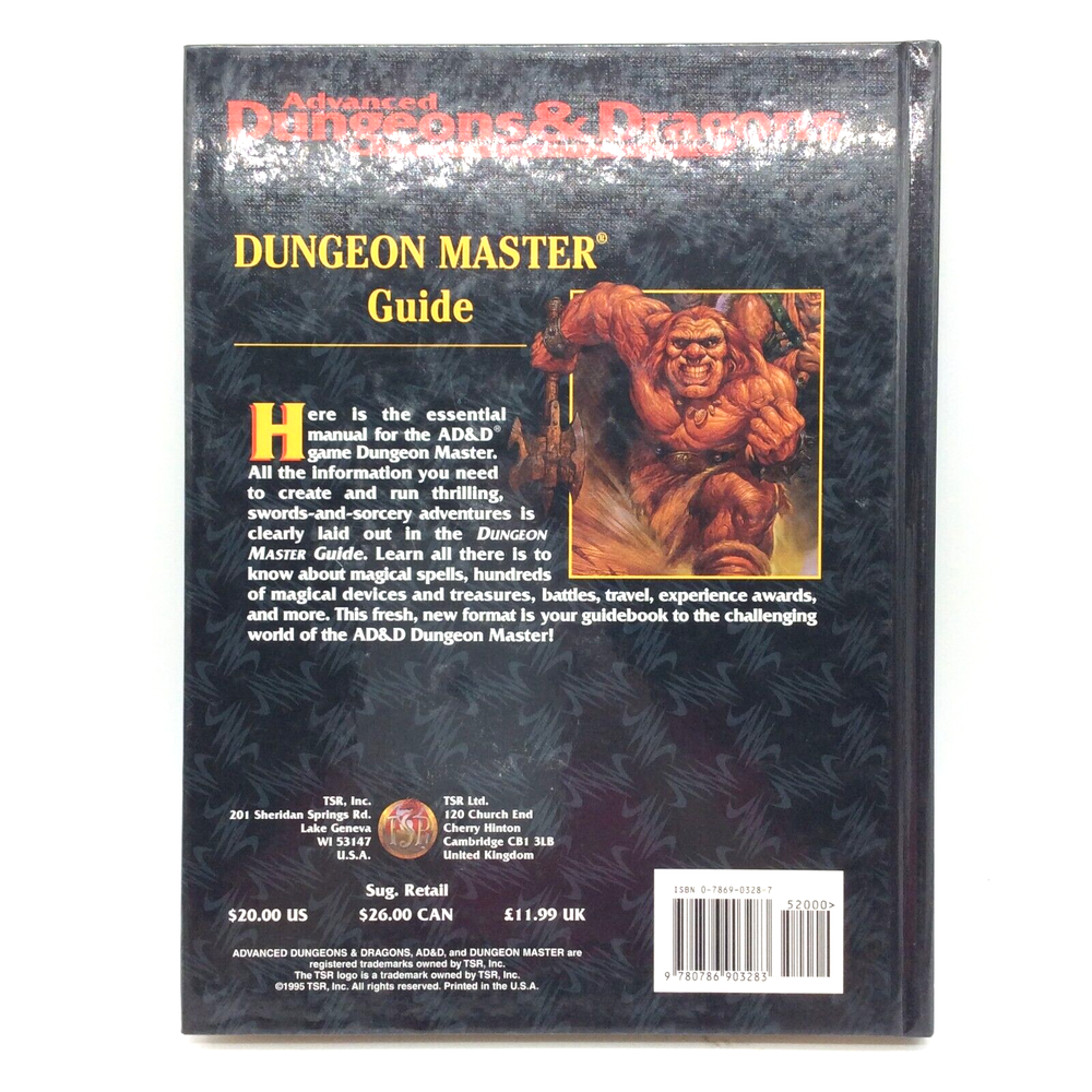 TSR Advanced Dungeons & Dragons DUNGEON MASTER GUIDE 2nd Edition 2160