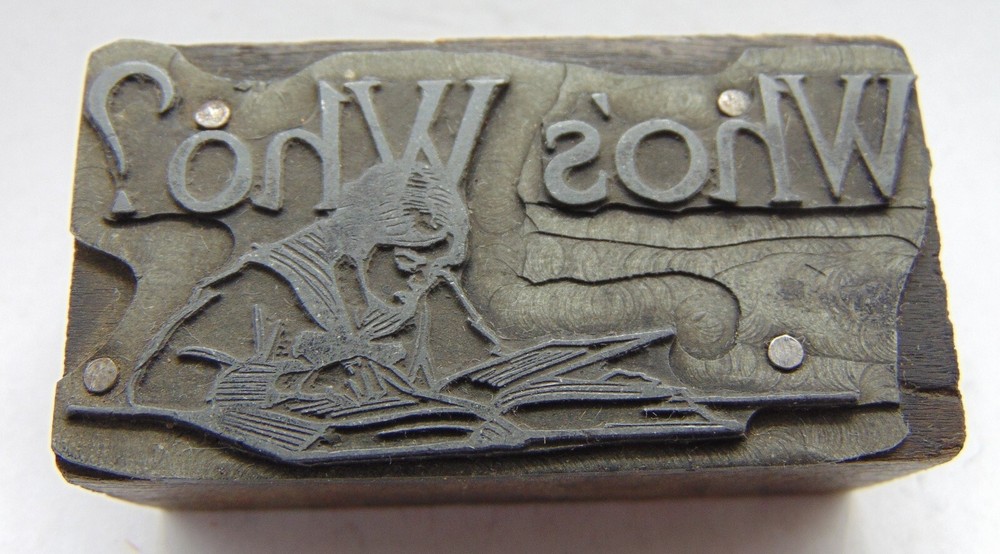 Printing Letterpress Printers Block Who's Who?