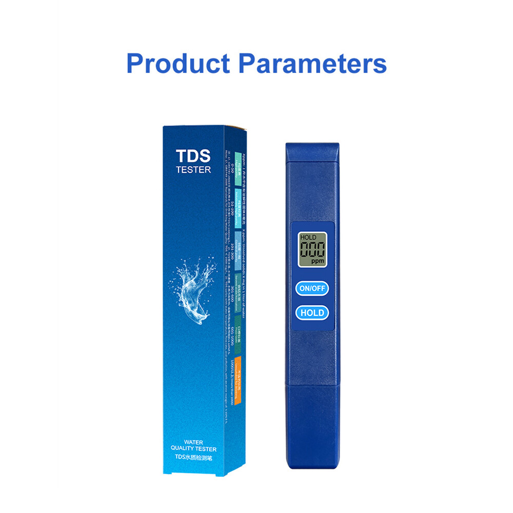 TDS Meter Digital Tester Water Quality Testing Tool for Drinking Water 0-9990ppm