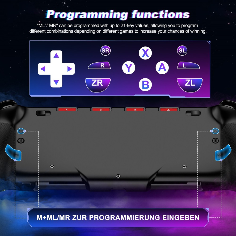 Wireless Joypad Controller,One-Piece Controller for for Nintendo Switch/OLED