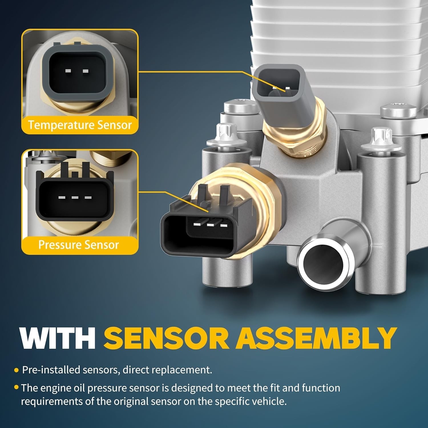 926-876 926-959 Aluminum Oil Filter Housing w/Cooler fo Chrysler Dodge Jeep 3.6L