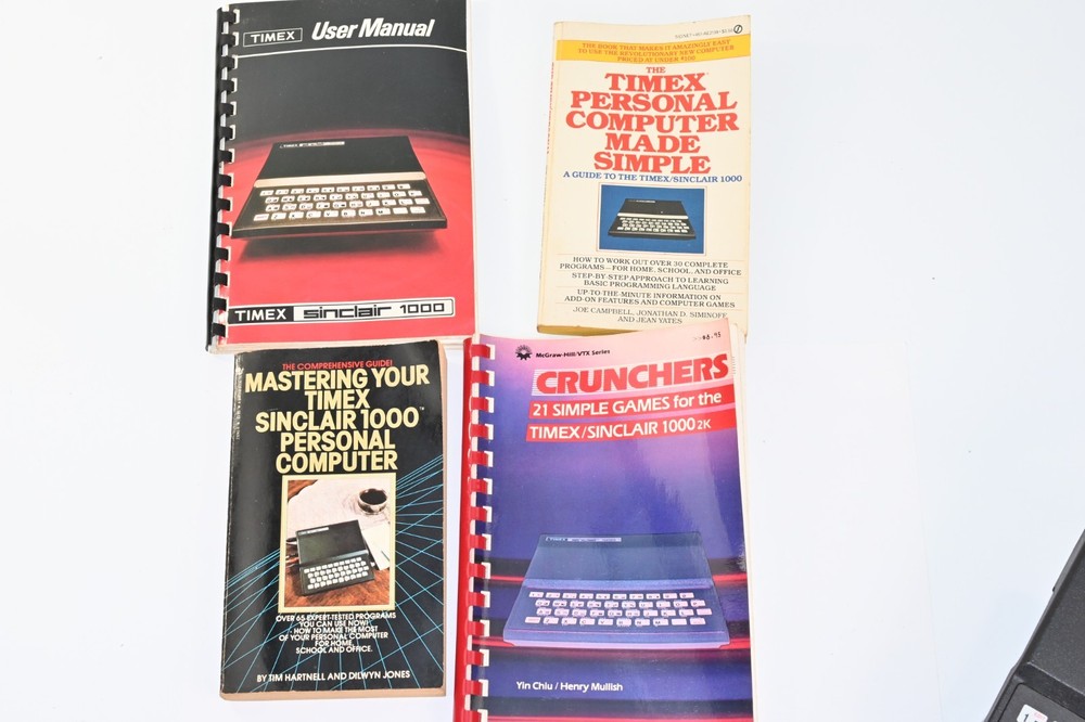 Timex Sinclair 1000 Bundle 16K RAM Tapes Books Untested 1982 PC