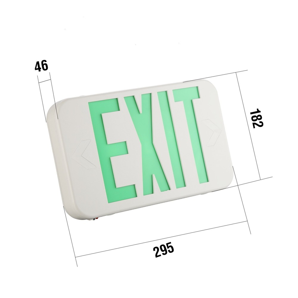 Spectsun 6 Pack Led Green LED Exit Sign Exit Lighting Battery Backup 120/277VAC