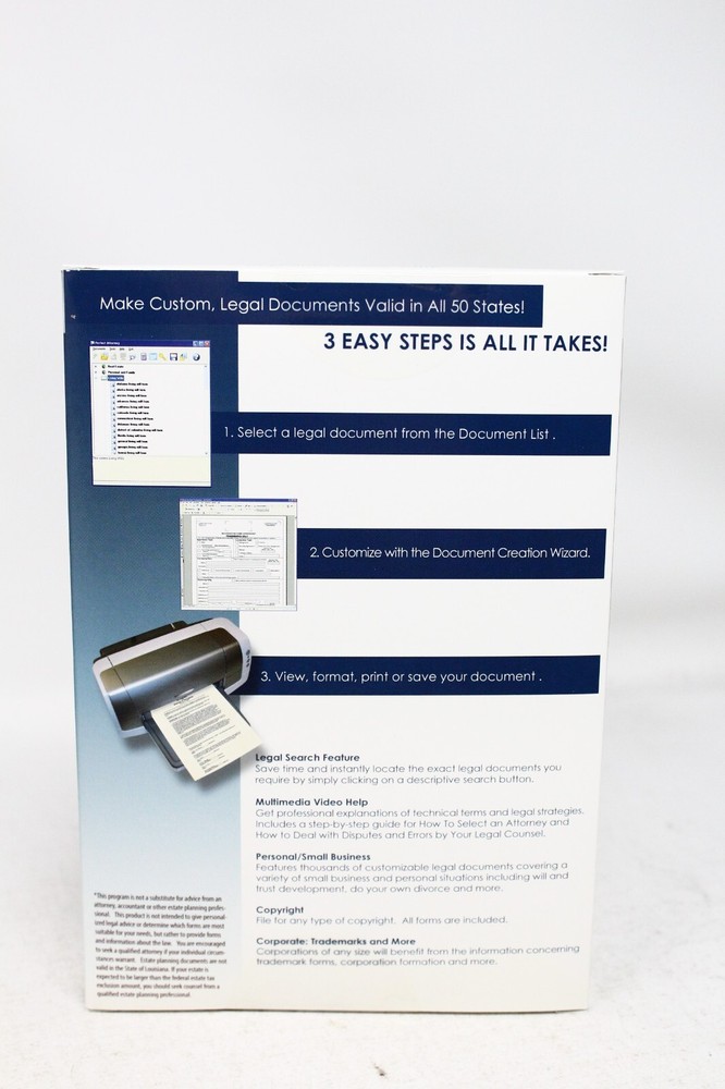 Cosmi Premium Perfect Attorney PC Computer Software Program CD-ROM Disk Set of 3