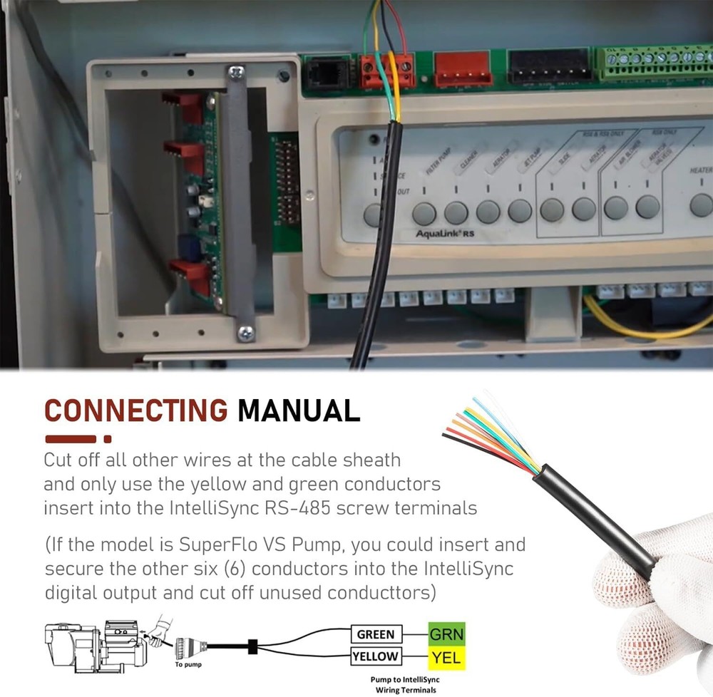 356324Z 25' Automation Cable Digital Input Communication Cable For Pentair Pump
