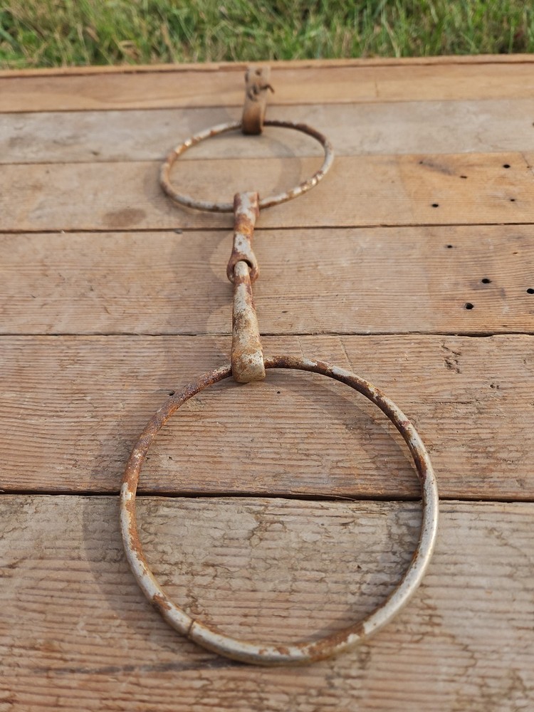 Vintage 6" Large Loop Horse Snaffle, Farm Western, Decor