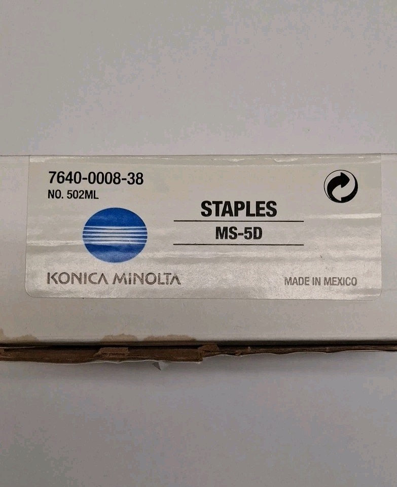 Konica Minolta MS-5D Staple Cartridge, 3-Pack 2 Sealed 1 Open