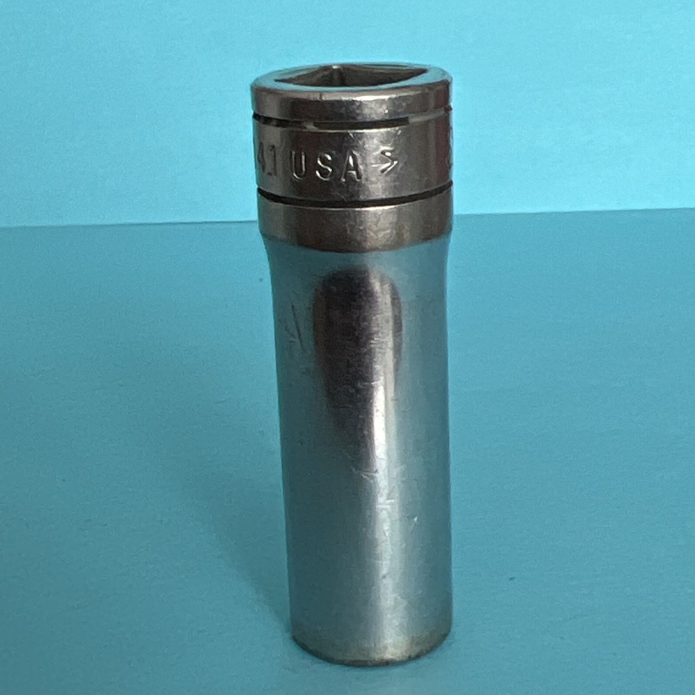 Snap-on SFS141 3/8" drive 7/16" 6-point deep chrome socket.