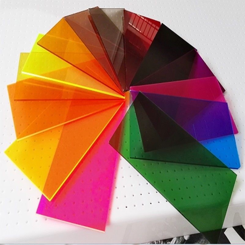 20cm*30cm Rectangle Colored Clear Acrylic Sheet See Through Plastic Material New