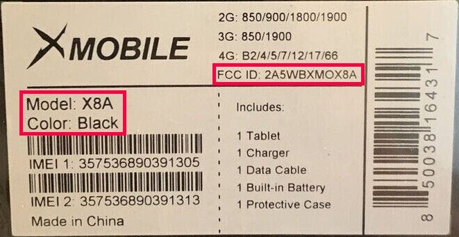 8" Touch Screen Digitizer Replacement For X Mobile X8A Tablet