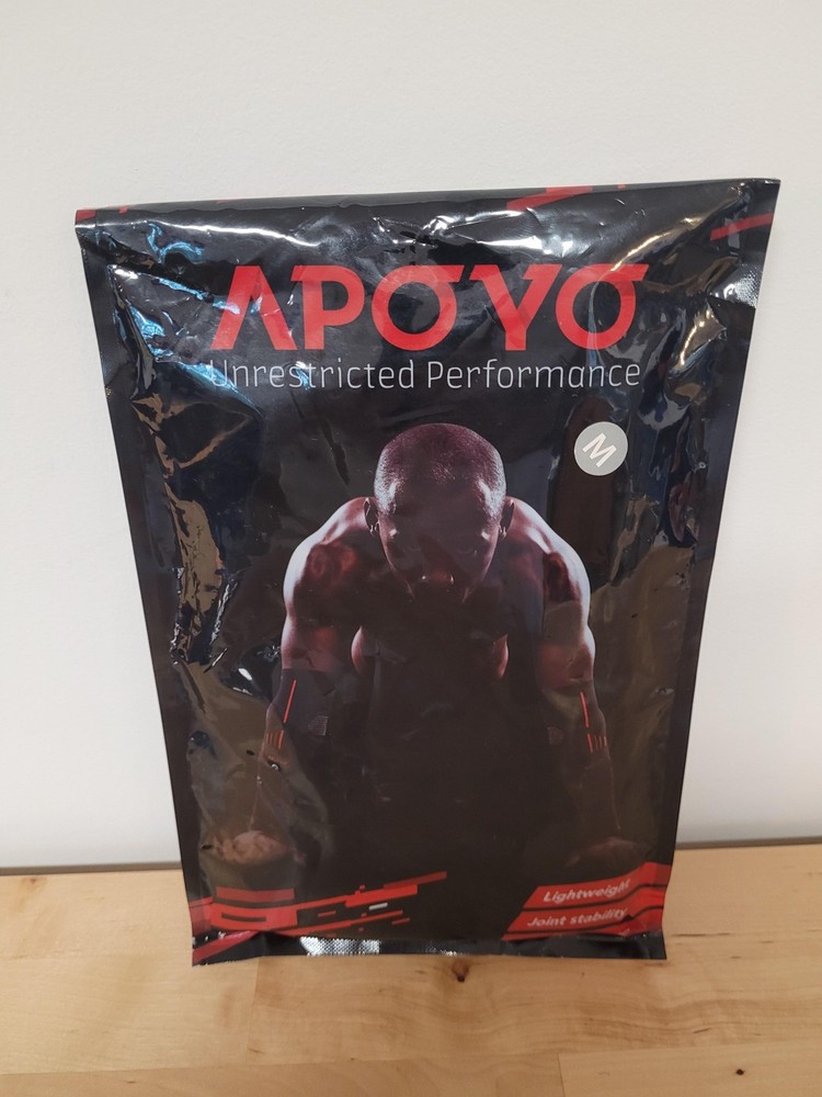 APOYO Elbow Brace Support Pair Small & Medium Compression Adjustable Strap Black