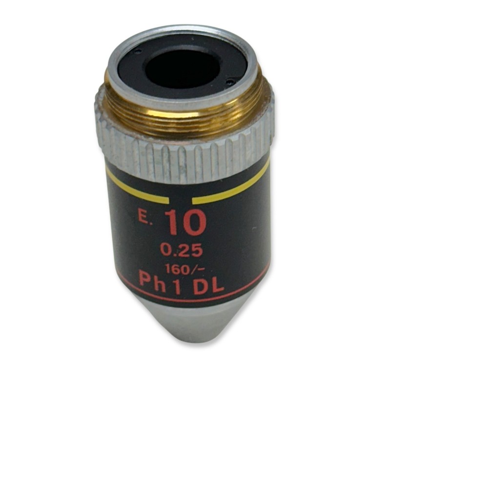 Nikon E 10x / 0.25 Ph1 DL Phase Contrast Microscope Objective 160 / - Made Japan